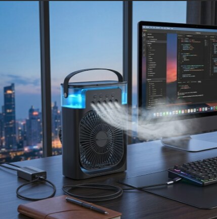 Ventilador portatil Breeze 5X escritorio gaming negro